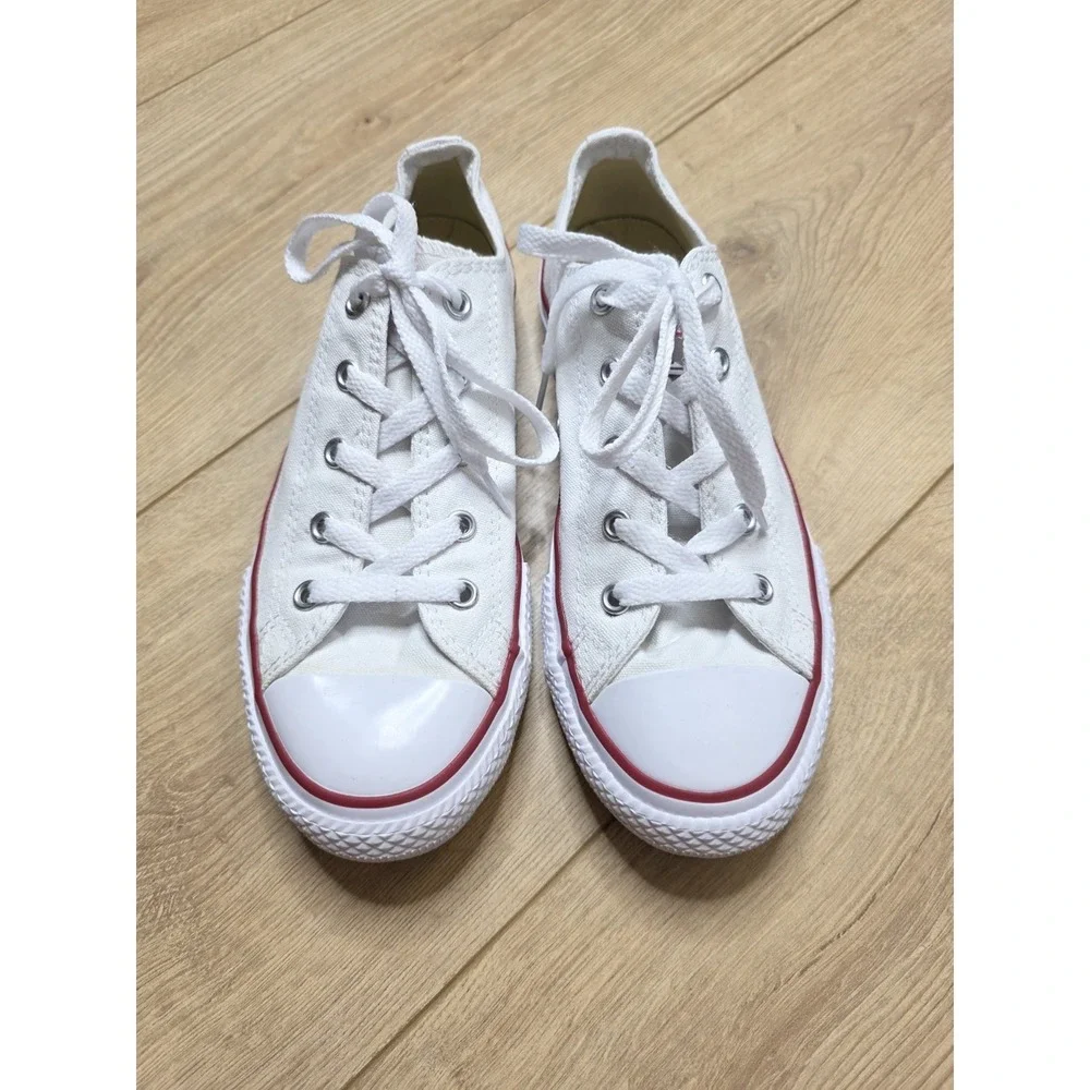 Converse Chuck Taylor All Star Shoes Sneaker White Canvas Big Kids Youth Size 3